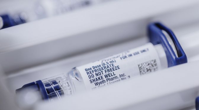 116 Vaccine vial in storage drawer