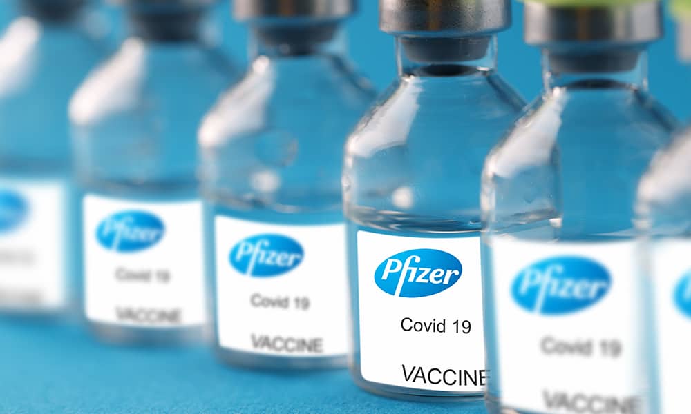 Pfizer COVID-19 vaccine vials